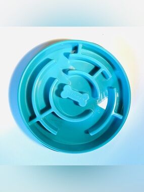 Outward Hound Teal Slow-Feed Maze Dog Bowl